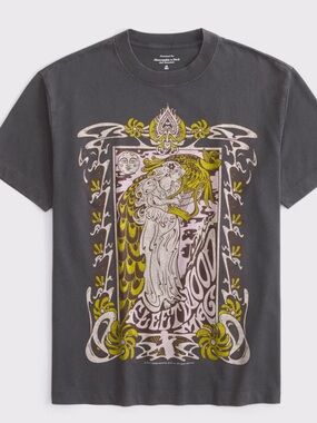 Fleetwood Mac Abercrombie & Fitch Charcoal Graphic Tee
